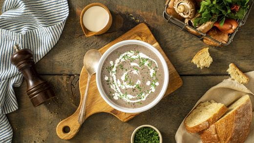recipe image Soupe aux champignons
